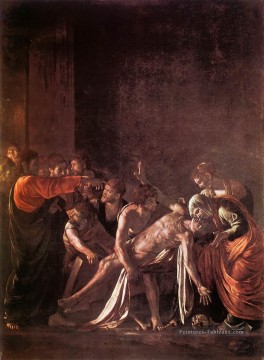 baroque Tableau Peinture - L’élévation de Lazare Baroque Caravaggio